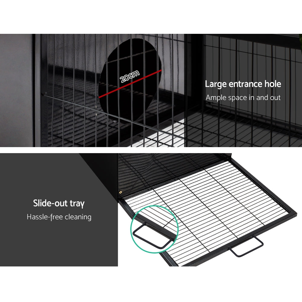 Marlook Rabbit Cage Hutch 162x60cm Enclosure Metal