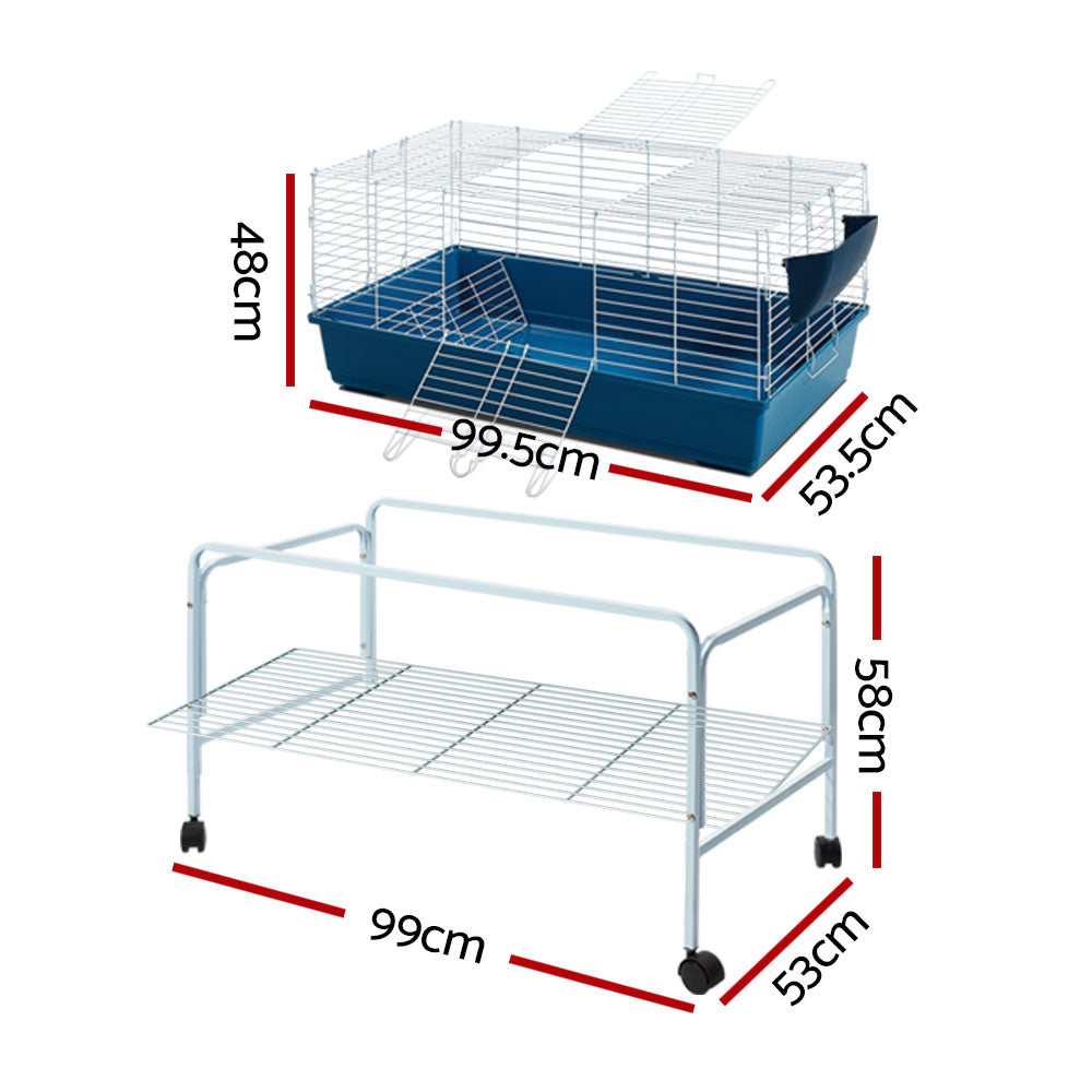 Marlook Rabbit Cage Hutch 106cm Indoor Enclosure Carrier
