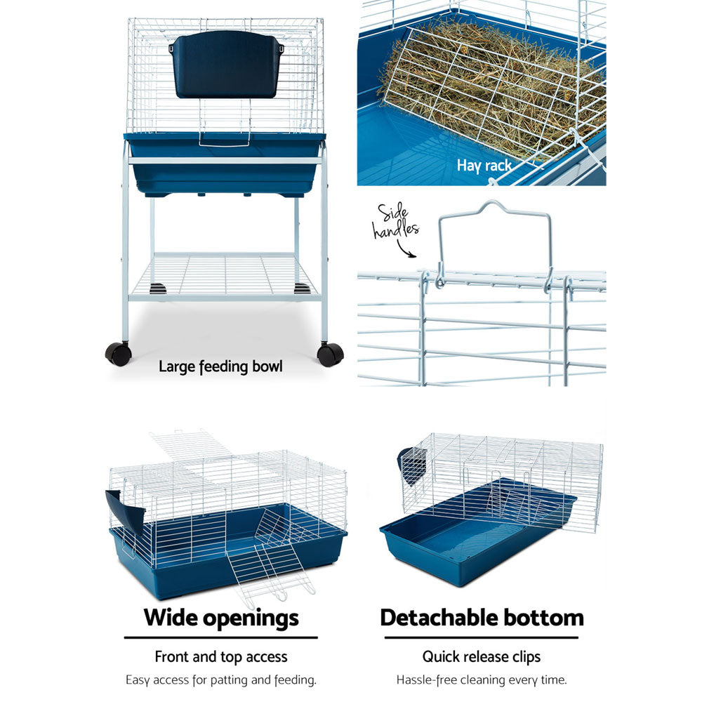 Marlook Rabbit Cage Hutch 106cm Indoor Enclosure Carrier