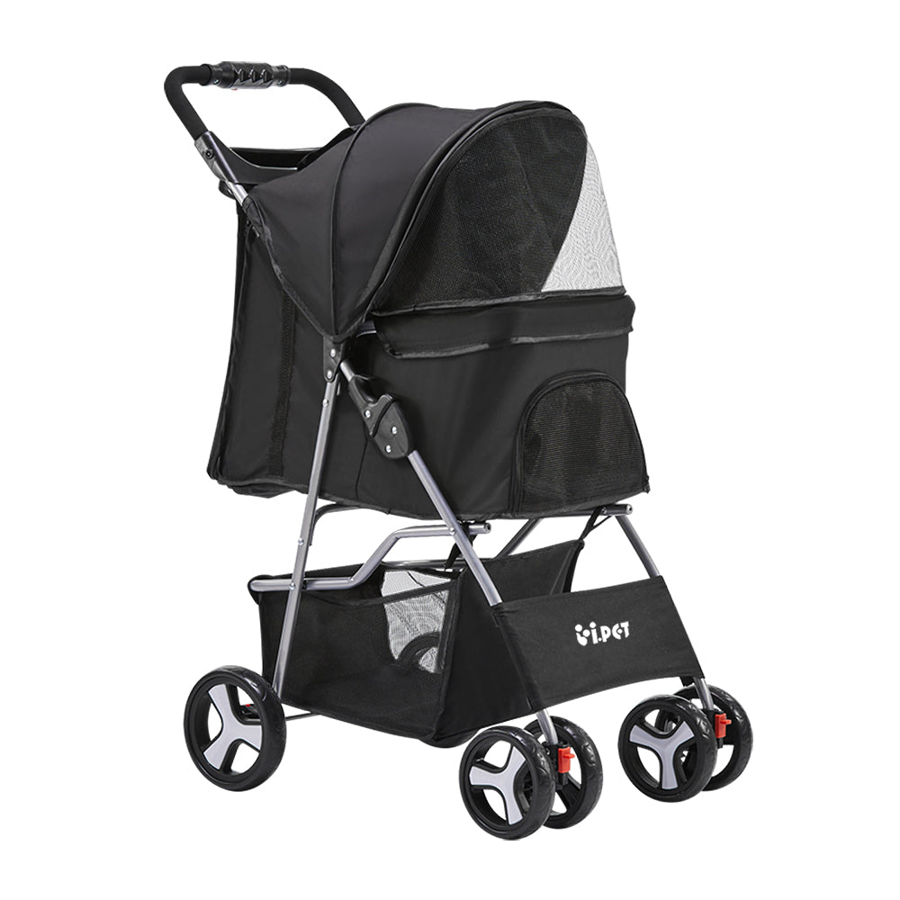 Marlook 4 Wheel Pet Stroller - Black