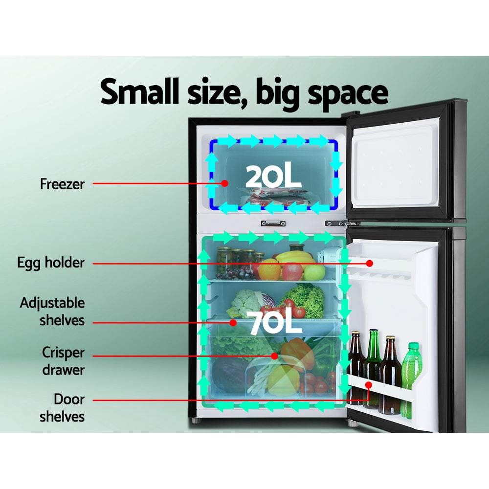 Marlook 90L Portable Fridge Freezer Bar Upright 12V/24V/240V Camping Marlook