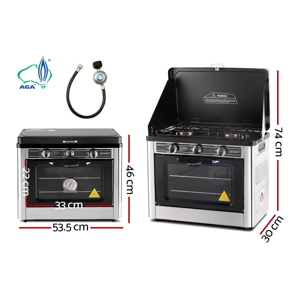 Marlook Portable Gas Oven LPG Silver