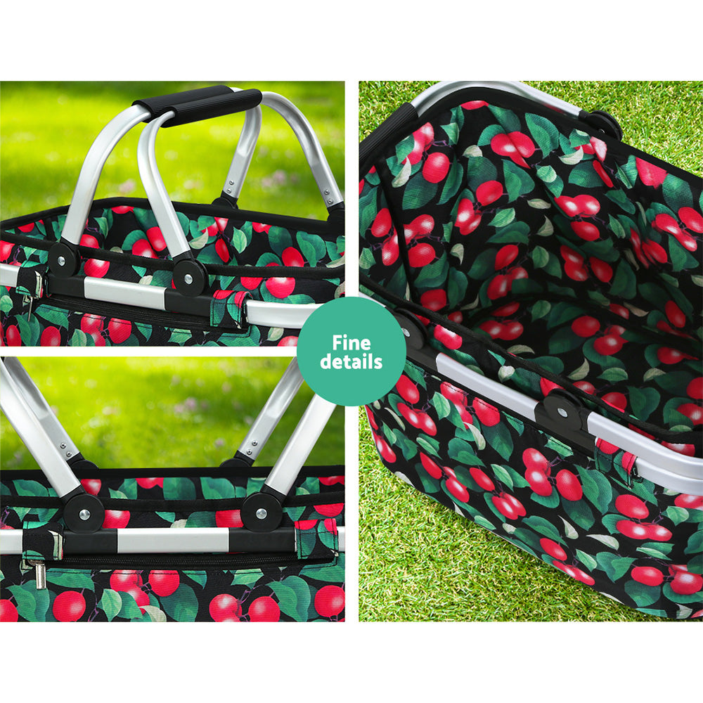 Marlook Picnic Basket Folding Bag Hamper Food Storage Insulated