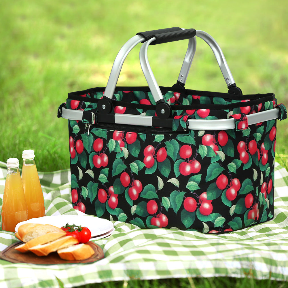 Marlook Picnic Basket Folding Bag Hamper Food Storage Insulated