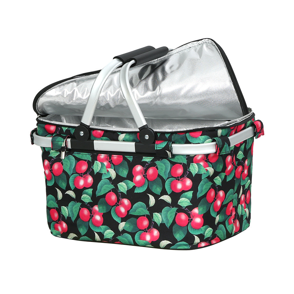 Marlook Picnic Basket Folding Bag Hamper Insulated Storage Food Cover