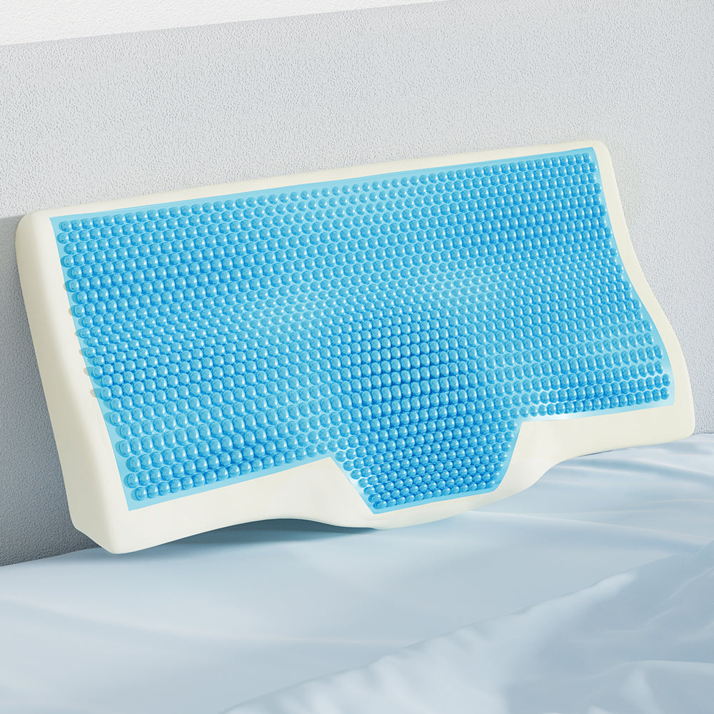 Marlook Bedding Memory Foam Contour Pillow Cool Gel Bamboo Cover