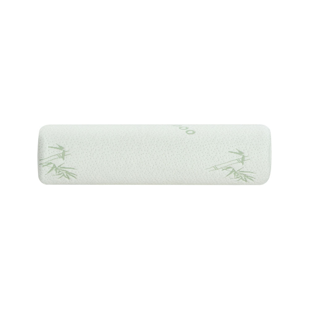 Marlook Bedding Memory Foam Neck Roll Pillow Bamboo Cover