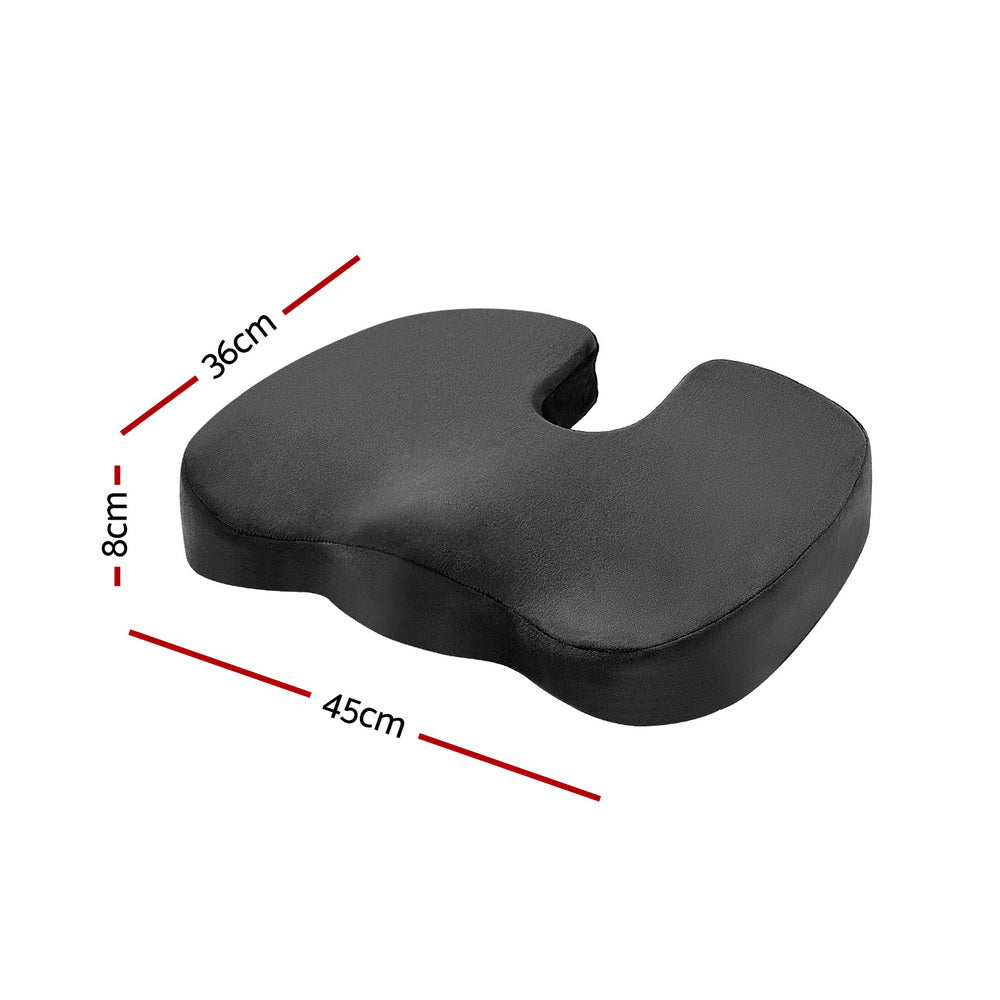 Marlook Bedding Seat Cushion Memory Foam Pillow Back Pain Relief Chair Pad Black