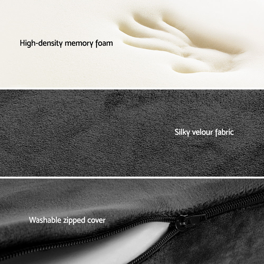 Marlook Bedding Seat Cushion Memory Foam Pillow Back Pain Relief Chair Pad Black