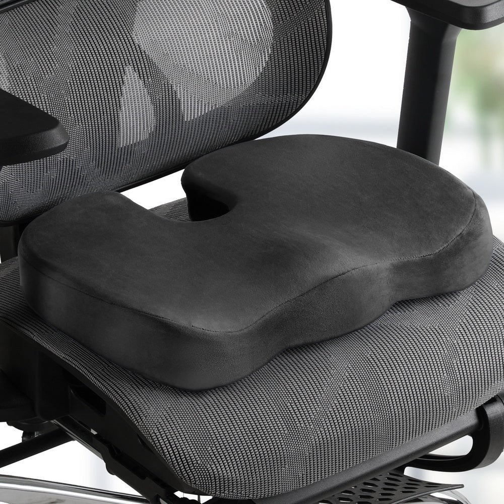 Marlook Bedding Seat Cushion Memory Foam Pillow Back Pain Relief Chair Pad Black