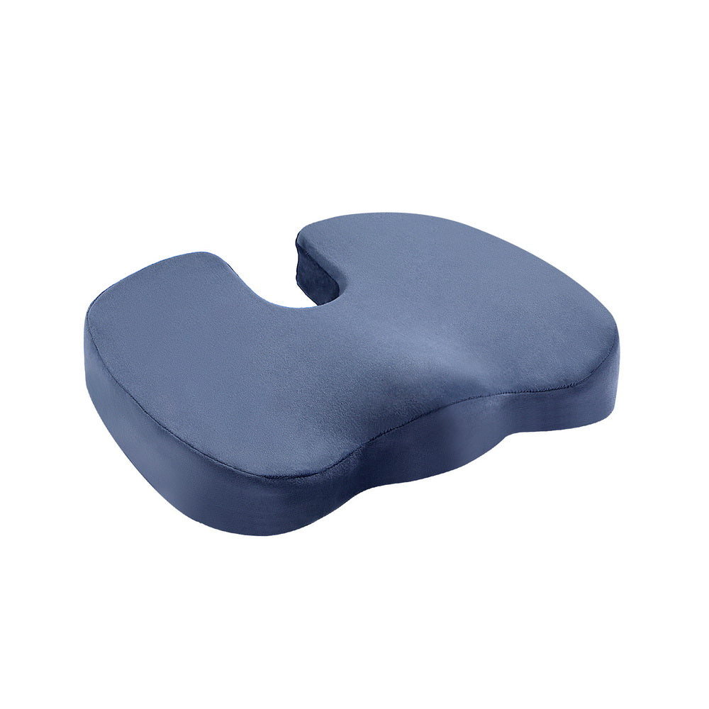 Marlook Bedding Seat Cushion Memory Foam Pillow Back Pain Relief Chair Pad Blue