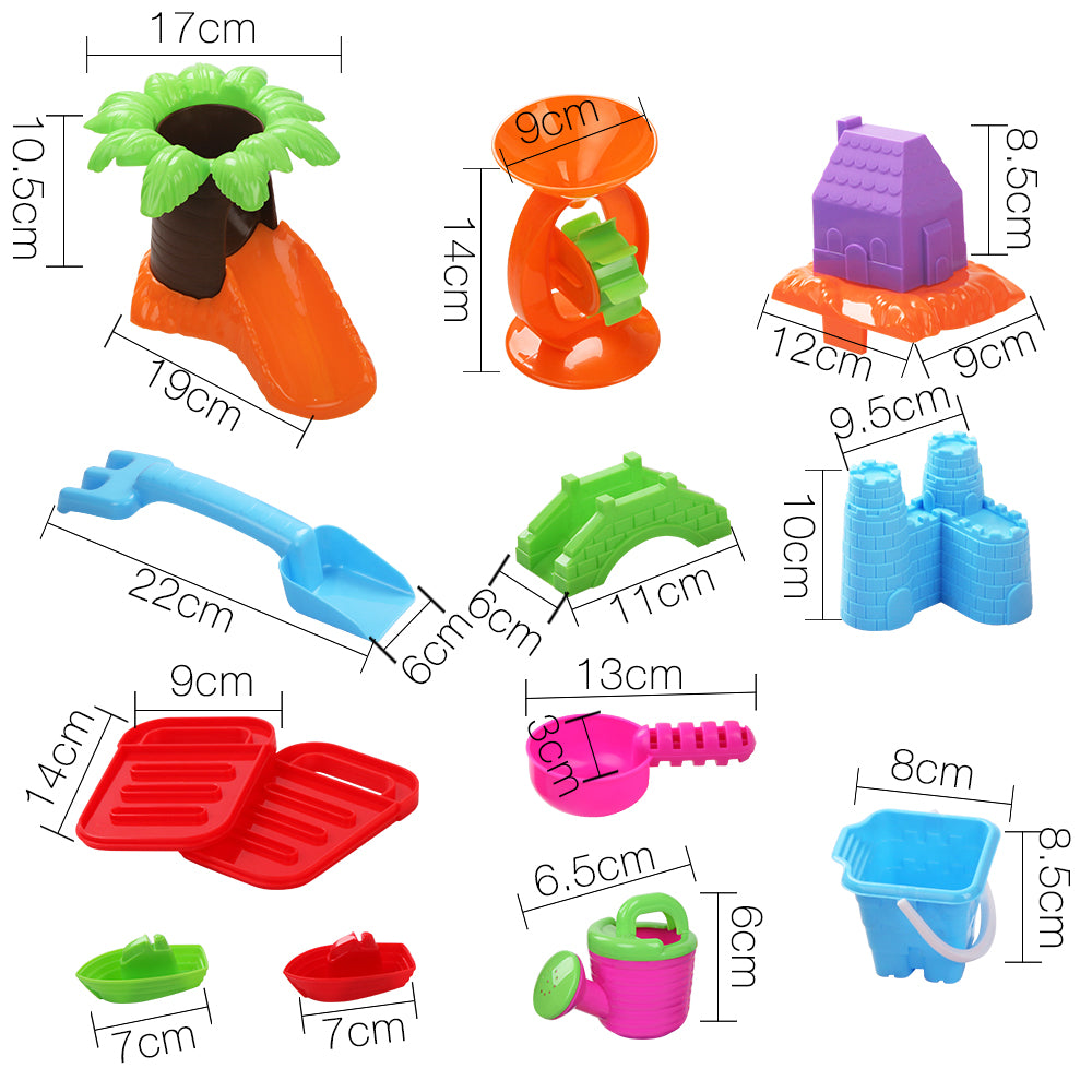 Marlook Kids Sandpit Pretend Play Set Sand Water Table Chair Outdoor Beach Toy