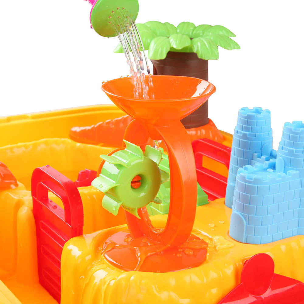 Marlook Kids Sandpit Pretend Play Set Sand Water Table Chair Outdoor Beach Toy