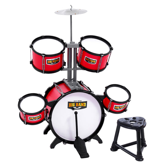 Marlook Kids 7 Drum Set Junior Drums Kit Musical Play Toys Childrens Mini Big Band