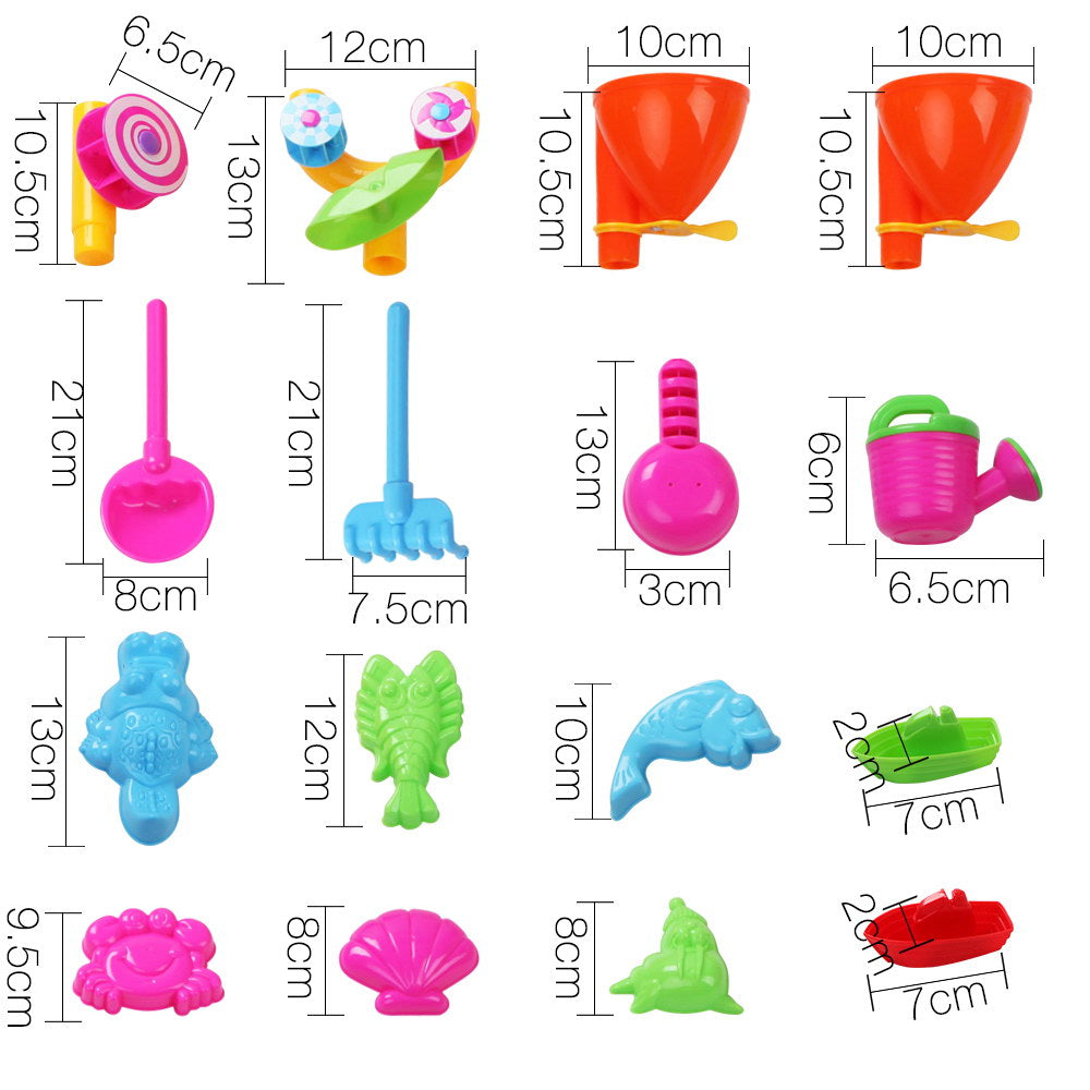 Marlook Kids Sandpit Pretend Play Sets Beach Toys Outdoor Sand Water Table Set