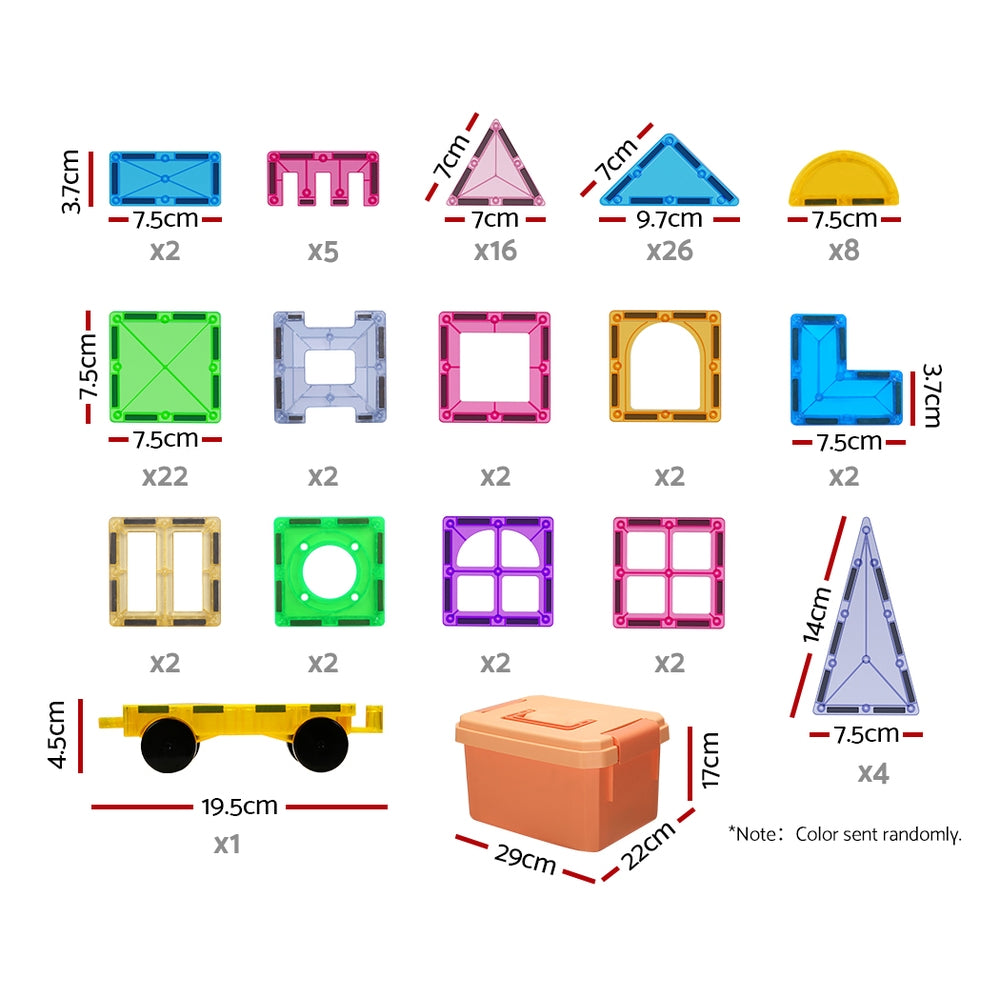 Marlook 100pcs Kids Magnetic Tiles Blocks Building Educational Toys Children Gift