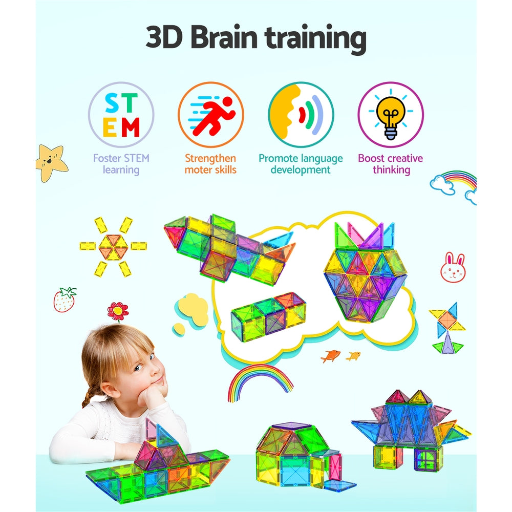 Marlook 100pcs Kids Magnetic Tiles Blocks Building Educational Toys Children Gift