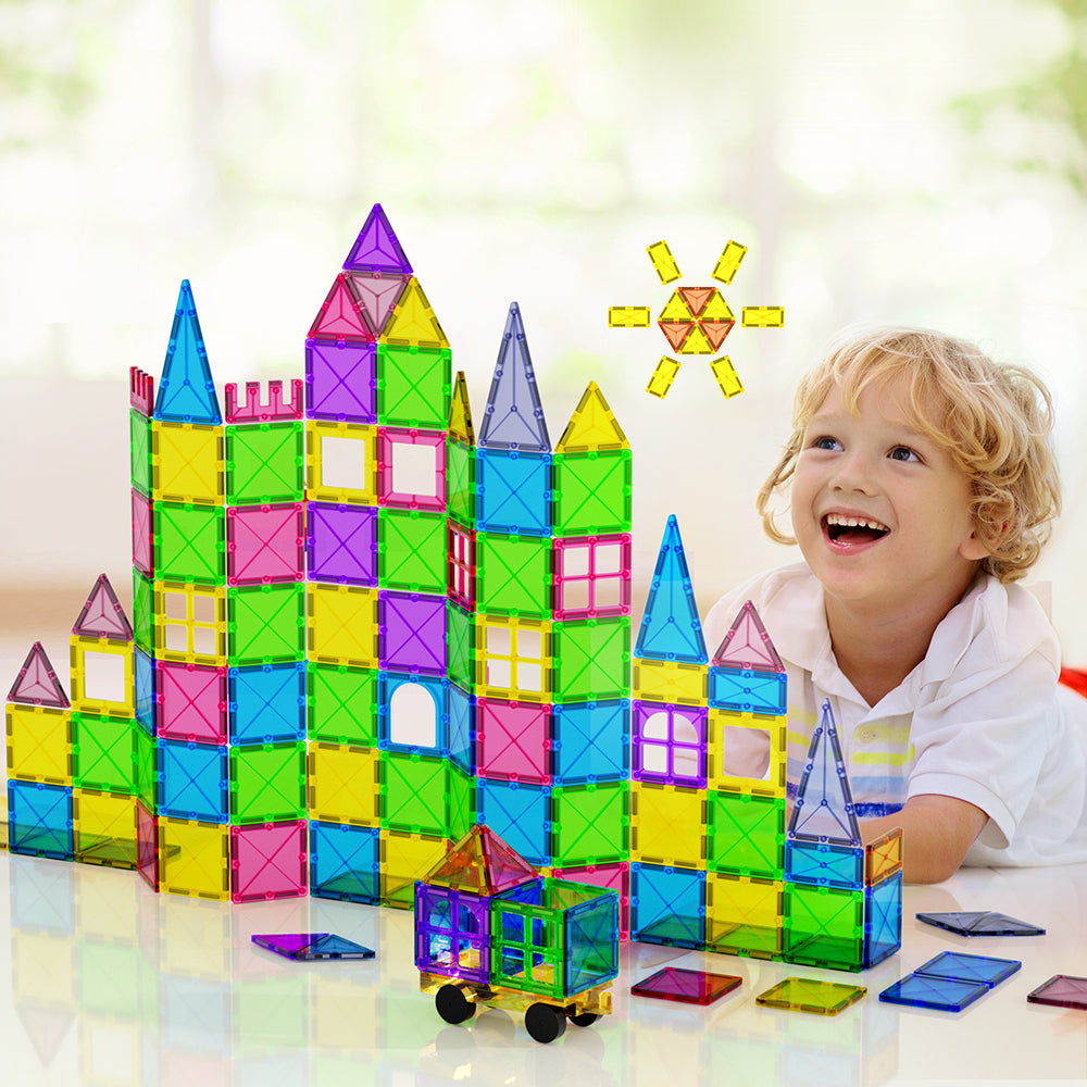 Marlook 100pcs Kids Magnetic Tiles Blocks Building Educational Toys Children Gift