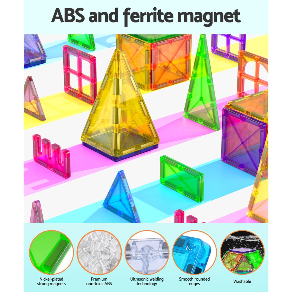 Marlook 120pcs Kids Magnetic Tiles Blocks Building Educational Toys Children Gift