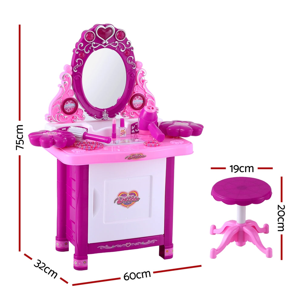 Marlook Kids Pretend Makeup Play Set Dressing Table Chair Girls Toys Children