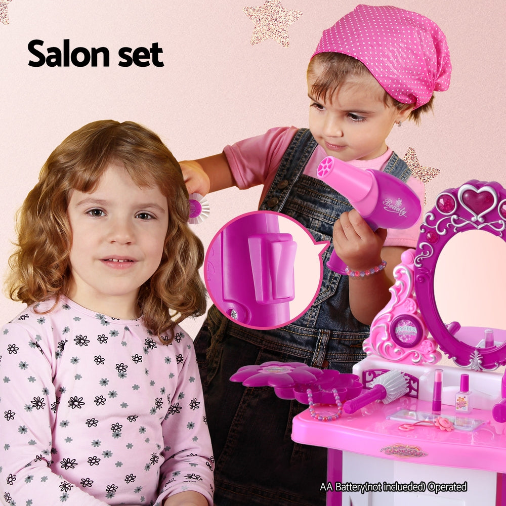 Marlook Kids Pretend Makeup Play Set Dressing Table Chair Girls Toys Children