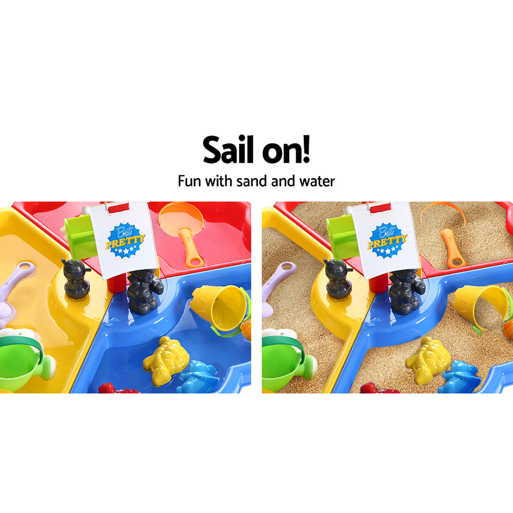 Marlook Kids Sandpit Pretend Play Set Outdoor Sand Water Table Beach Toy