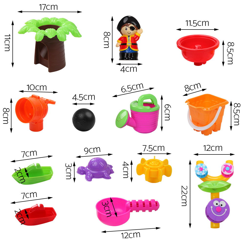 Marlook Kids Sandpit Pretend Play Set Sand Water Table Outdoor Beach Toy Children