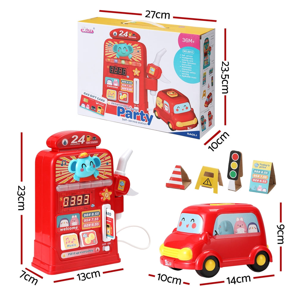 Marlook Kids Gas Petrol Station Pumper Pretend Play Toys Car Music Card Playset