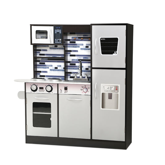 Marlook Kids Kitchen Play Set Wooden Pretend Toys Cooking Children Oven Fridge