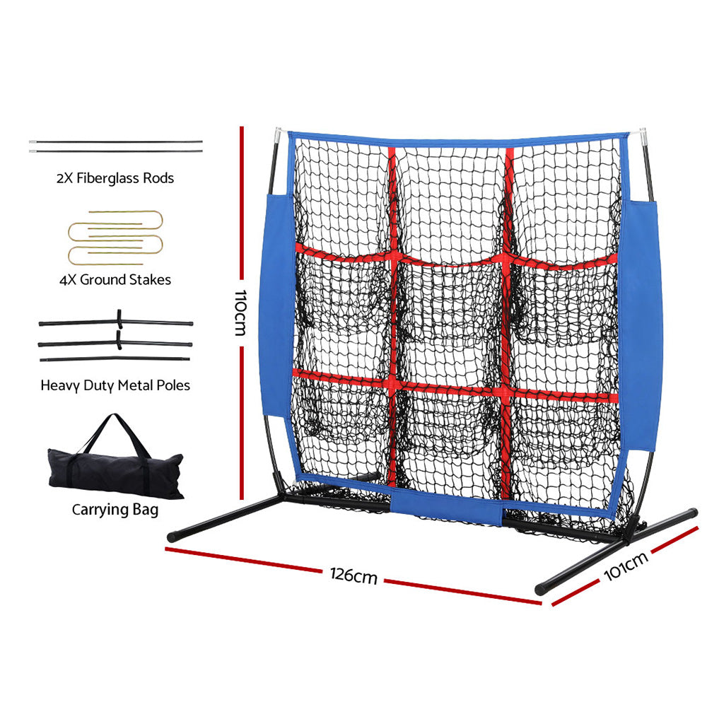 Marlook Soccer Net Baseball Pitching Football Goal Training Aid 9 Target Zone