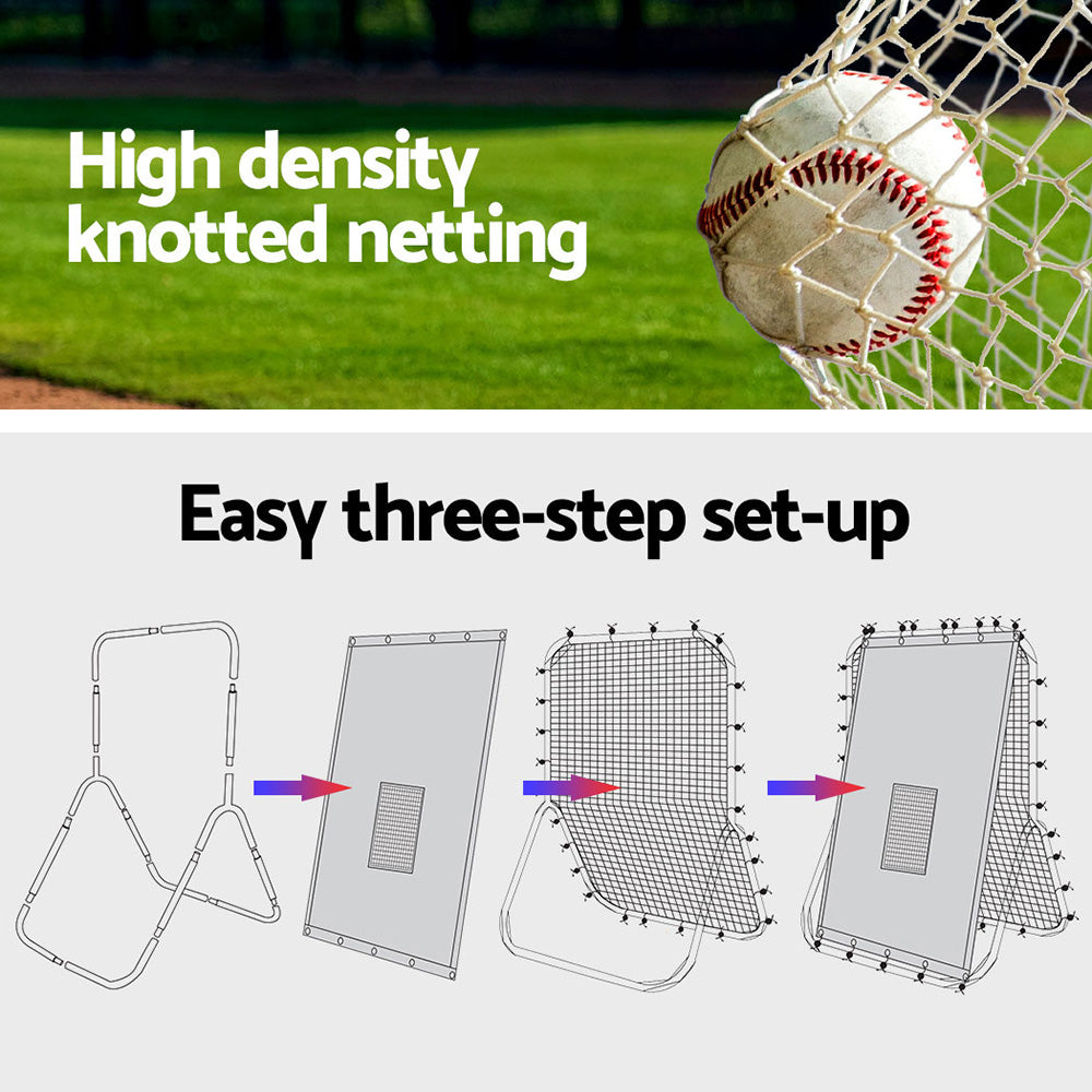 Marlook Baseball Net Rebound Pitching Kit Target Hitter 2 in 1 Training Aid
