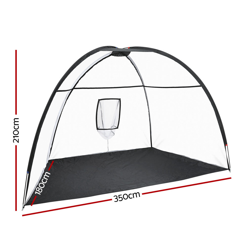 Marlook 3.5m Golf Practice Net Portable Training Aid Driving Target Tent Black