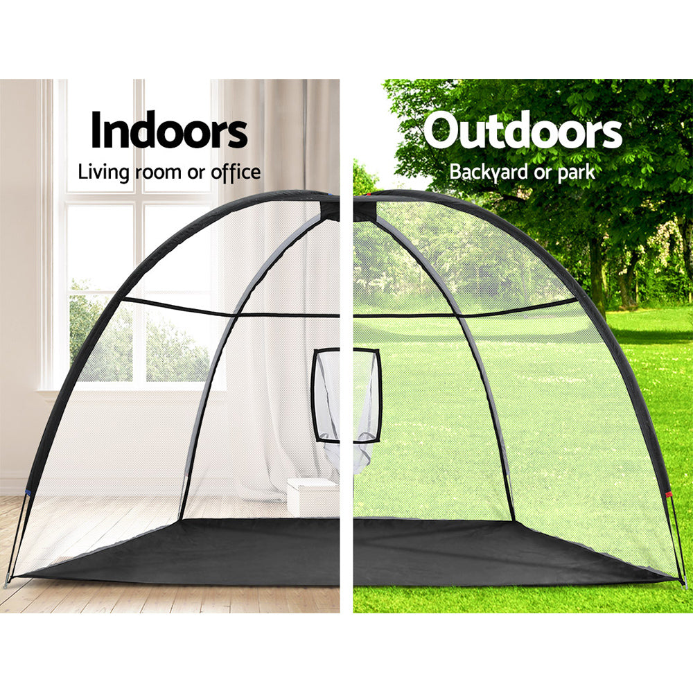 Marlook 3.5m Golf Practice Net Portable Training Aid Driving Target Tent Black