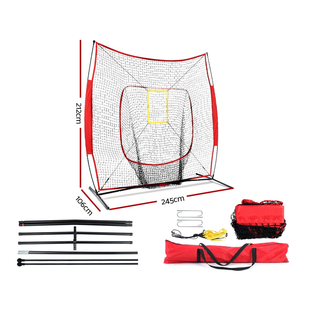 Marlook 7ft Baseball Net Pitching Kit with Stand Softball Training Aid Sports