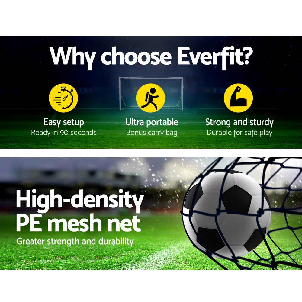Marlook 2.4m Football Soccer Net Portable Goal Net Rebounder Sports Training