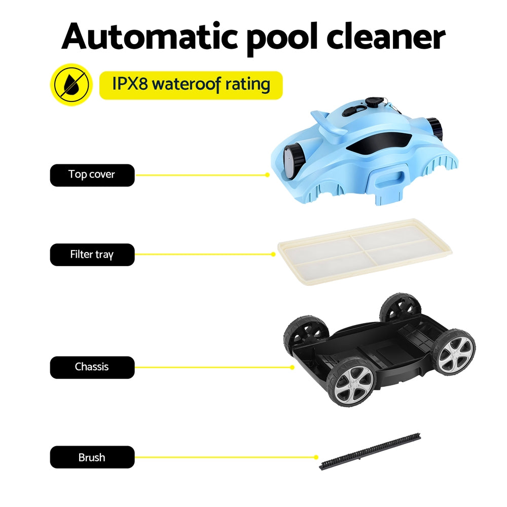 Marlook Robotic Pool Cleaner Automatic Floor Vacuum Robot Swimming Cordless