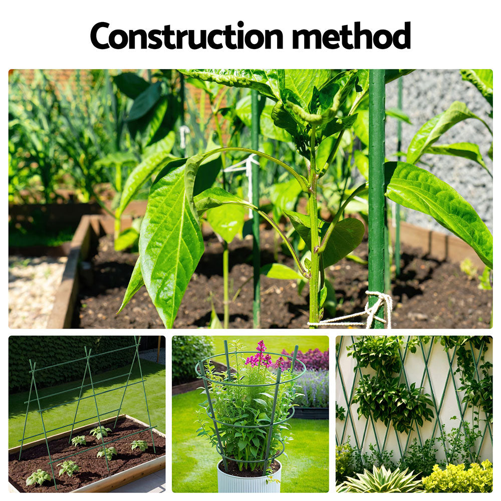 Marlook Garden Stakes Metal Plant Support 48pcs 60x1.1CM