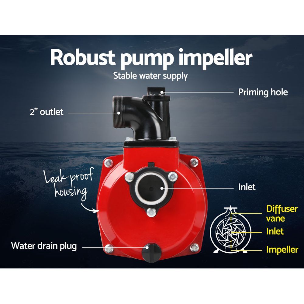 Marlook Petrol Water Pump 2" Transfer High Flow Fire Fighting Irrigation