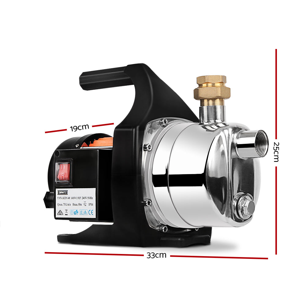 Marlook Garden Water Pump High Pressure 1500W Tank Rain Farm Irrigation House