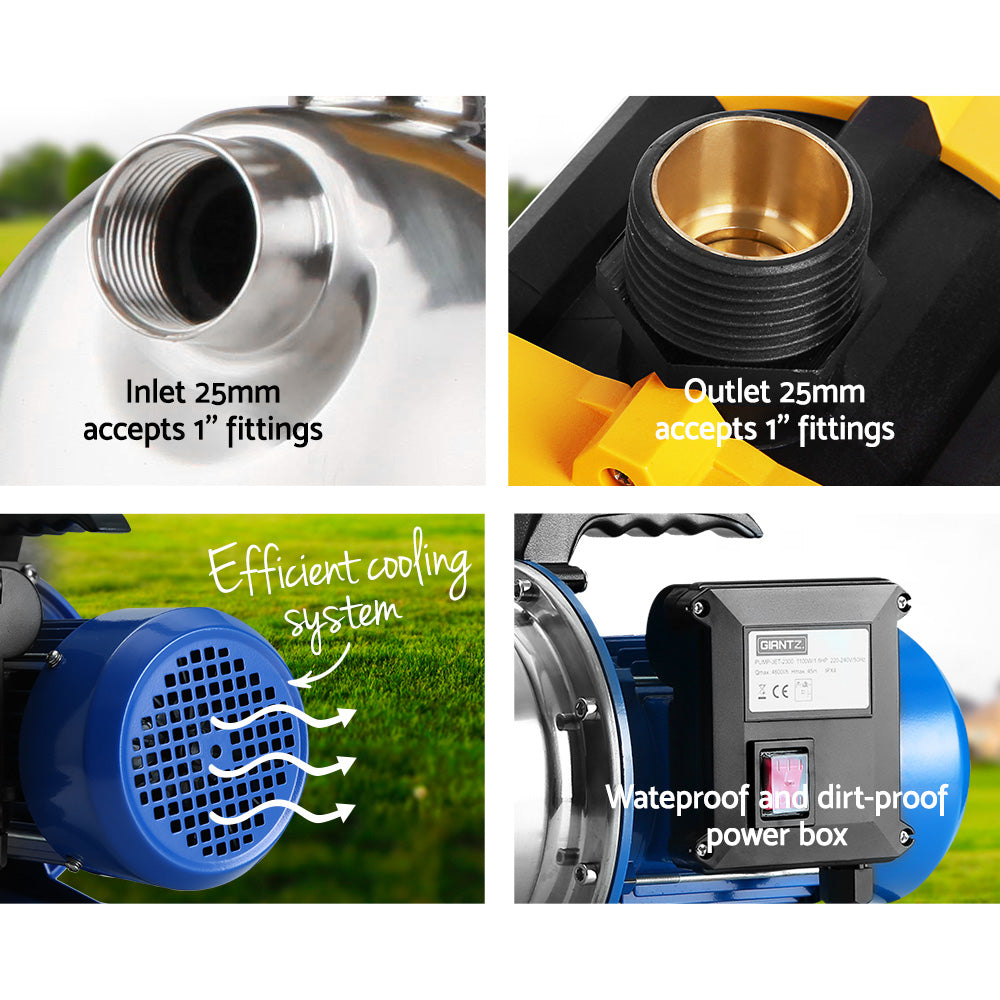 Marlook Garden Water Pump Jet High Pressure Controller Stage Irrigation 4600L/H