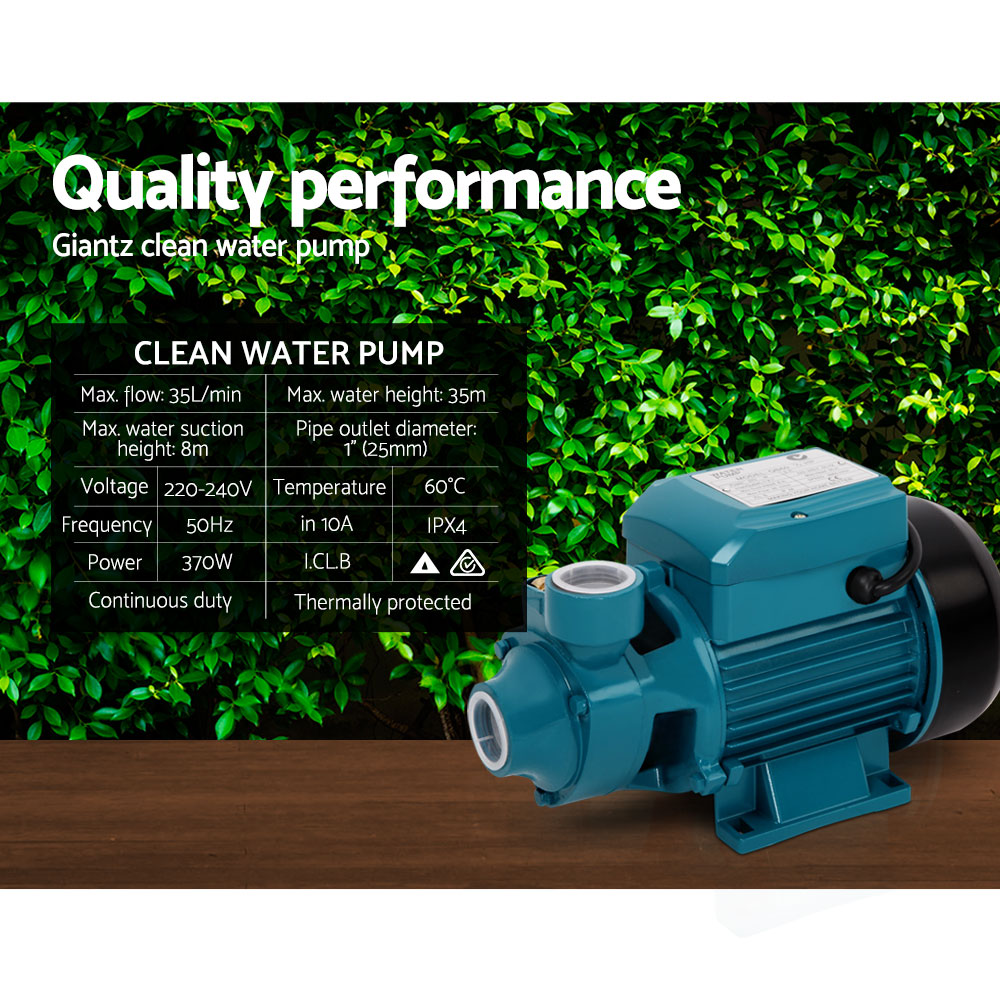 Marlook Peripheral Water Pump Garden Boiler Car Wash Electric Irrigation QB60