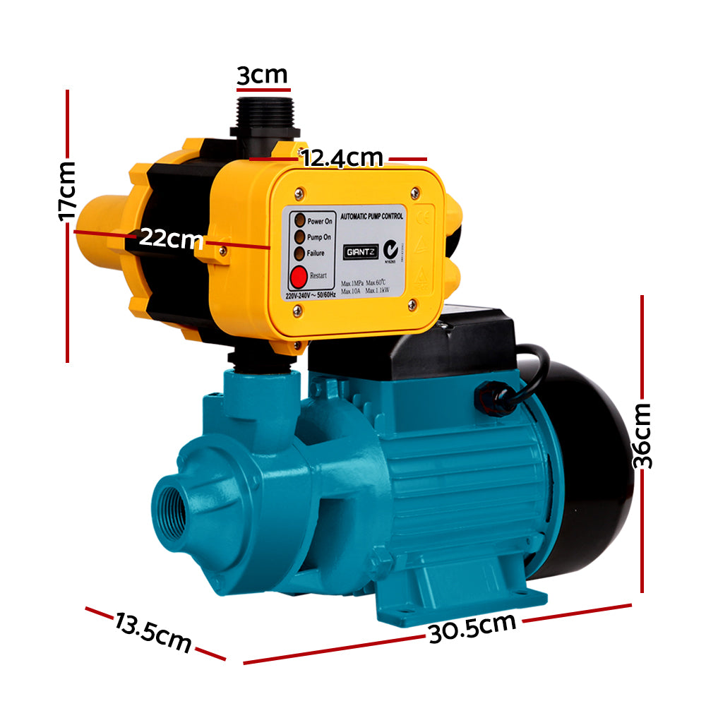 Marlook Peripheral Water Pump Garden Boiler Car Wash Auto Irrigation QB80 Yellow