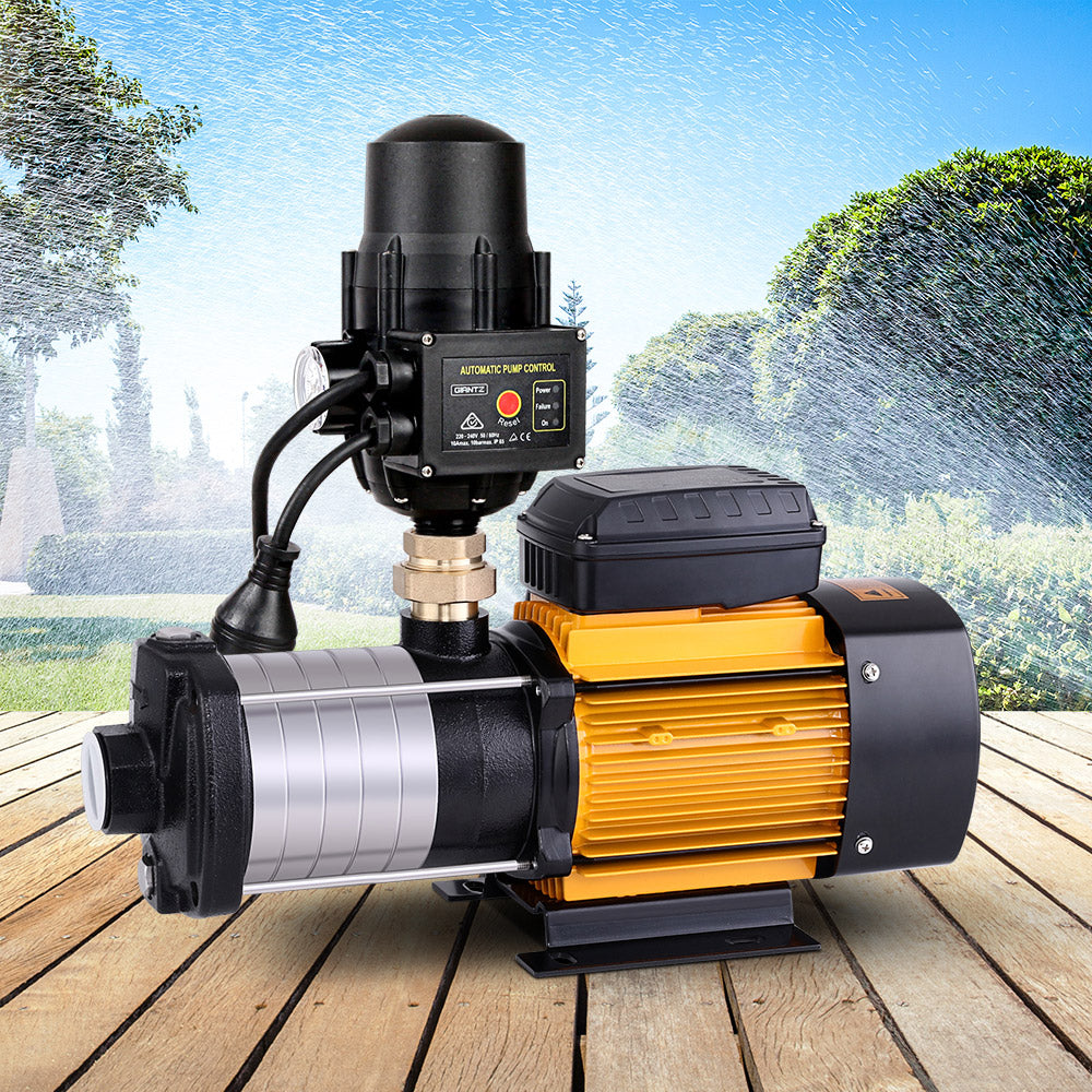Marlook Garden Water Pump High Pressure 2500W Multi Stage Tank Rain Irrigation Black