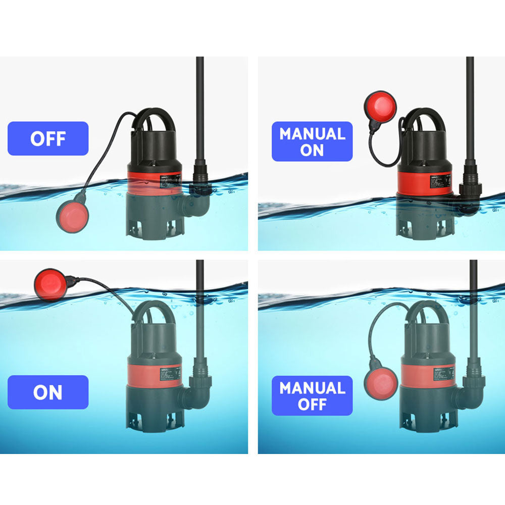 Marlook 400W Water Pump Dirty Submersible Sump Swim Pool Flooding Pond Clean