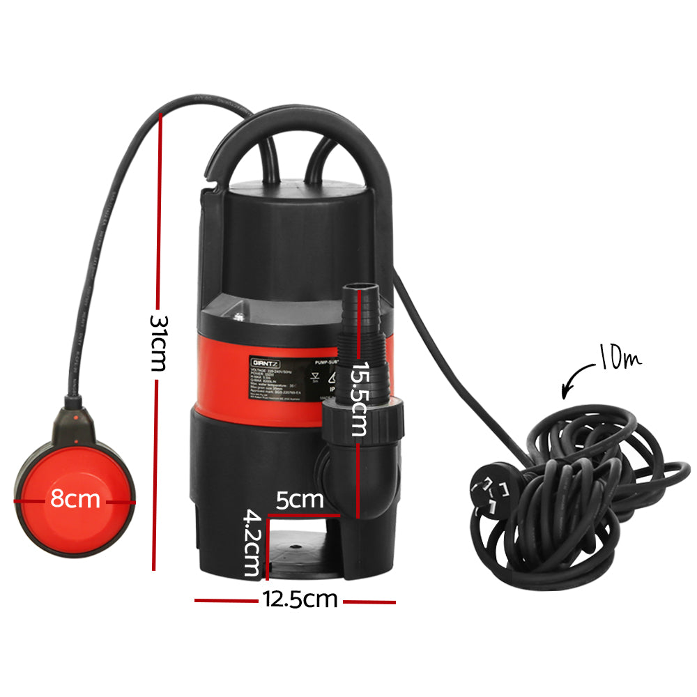 Marlook Garden Submersible Pump 550W Dirty Water Bore Tank Well Steel Sewerage