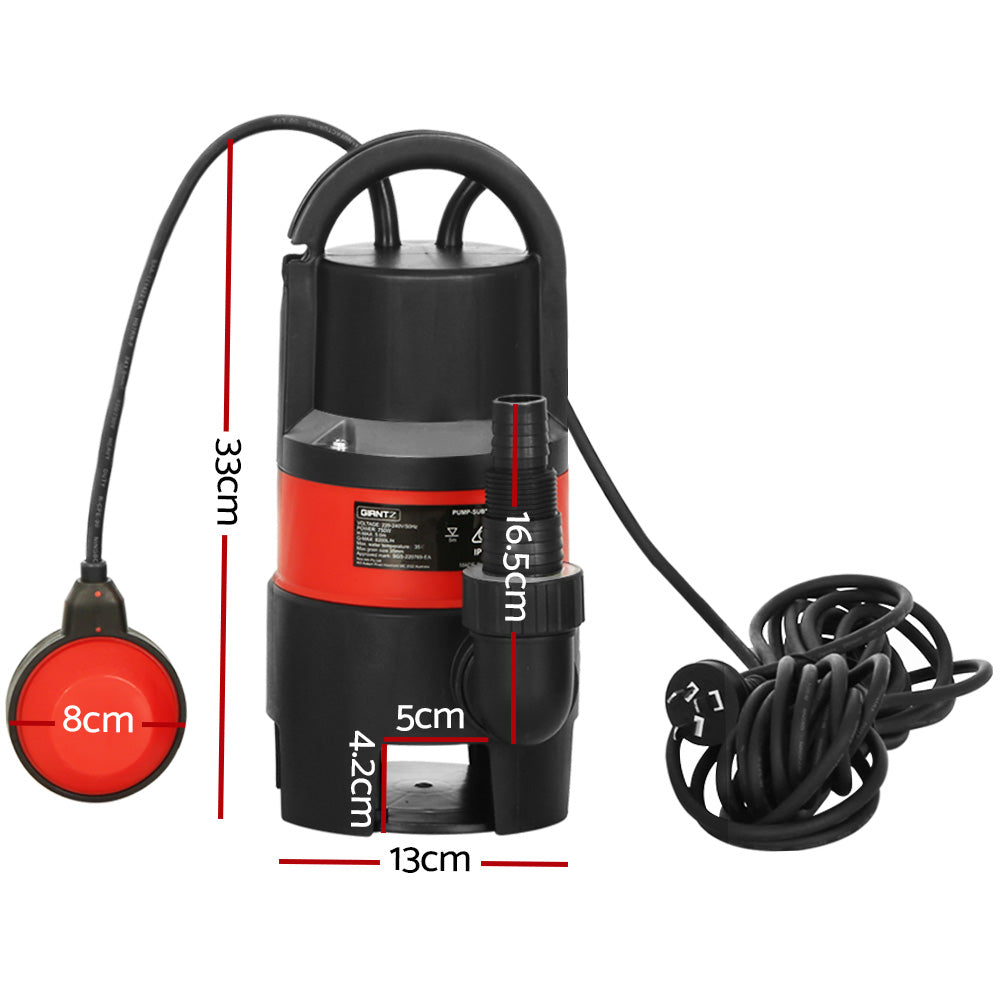 Marlook 750W Water Pump Dirty Submersible Sump Swim Pool Flooding Pond Clean