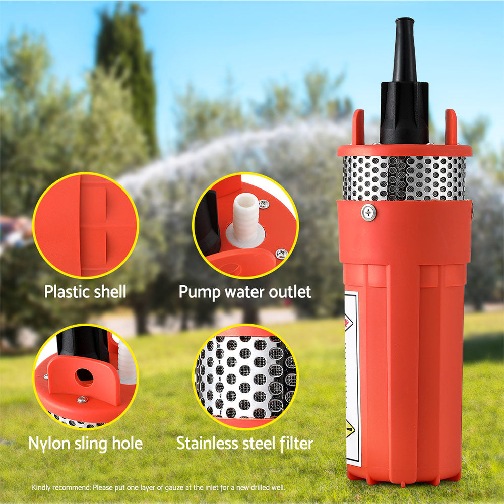 Marlook Submersible Solar Water Pump 24V 70M Head Deep Well Bore Self-priming