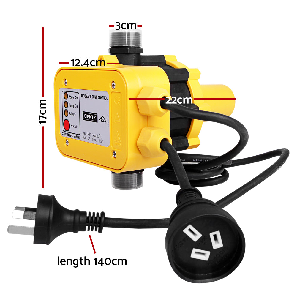 Marlook Water Pressure Pump Controller Auto Switch Control Electric Electronic Yellow