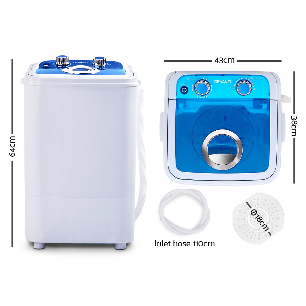 Marlook Portable Washing Machine 4.6KG Blue