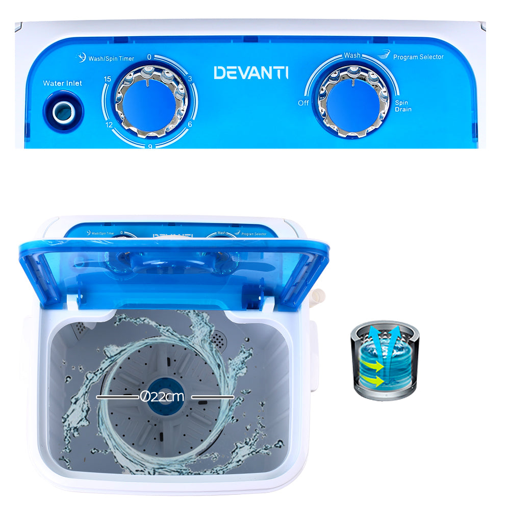 Marlook Portable Washing Machine 4.6KG Blue